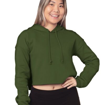 Ladies' USA Made Cropped Hooded Sweatshirt Thumbnail